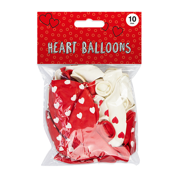 Heart Printed Balloons (10 Pack)