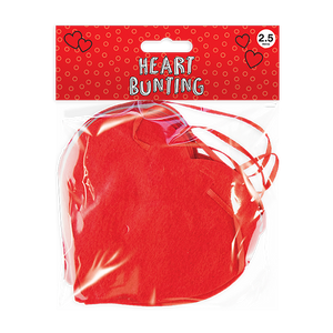 Valentine's Felt Heart Banner 2.5M