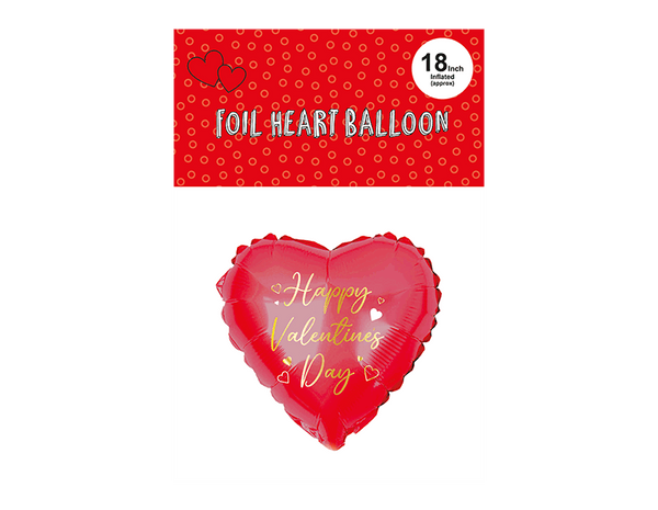 Valentine's Printed Heart Balloon - (18")