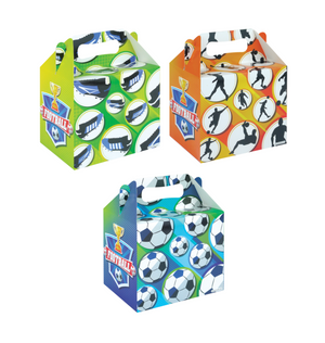 Football Lunch Boxes in 3 Assorted Designs