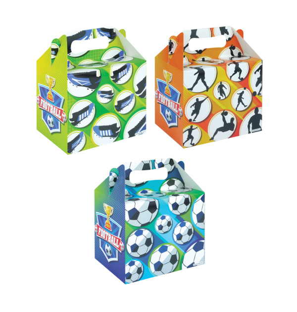 Football Lunch Boxes in 3 Assorted Designs