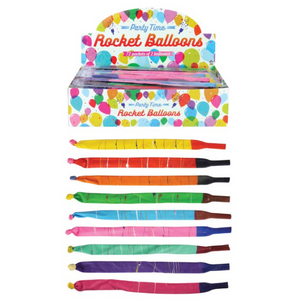 Striped Rocket Balloon 26cm (2 pack)