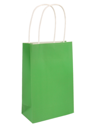 Green Paper Party Bag with Handles