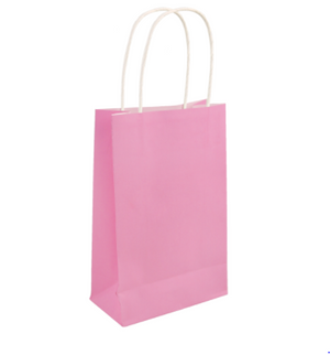 Baby Pink Paper Party Bag with Handles