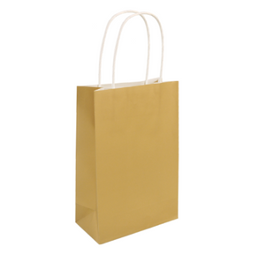 Gold Paper Party Bag with Handles