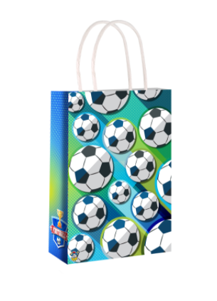 Football Paper Party Bag with Handles