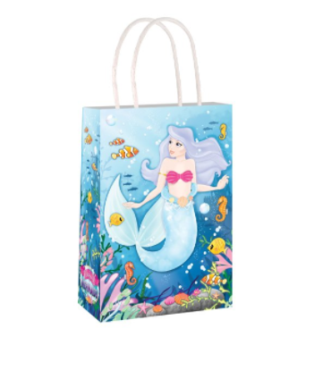 Mermaid Paper Party Bag with Handles