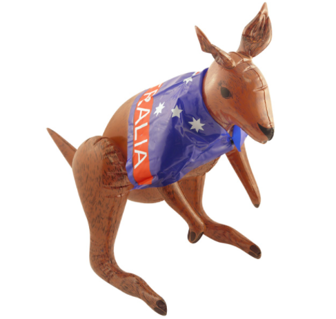 Inflatable Kangaroo with Australian Flag Print (70cm)