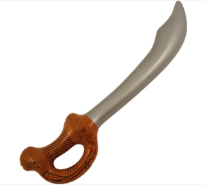 Inflatable Pirate Sword Cutlass with Brown Handle (60cm)