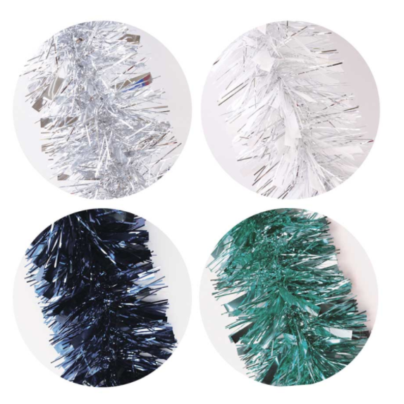 Tinsel XMAS Chunky Forest in 4 Assorted Colours - (2m)