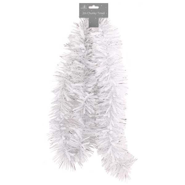 Tinsel XMAS Chunky - White - (2m)