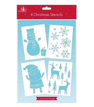 Home Decs XMAS Christmas stencils - (6 Pack)