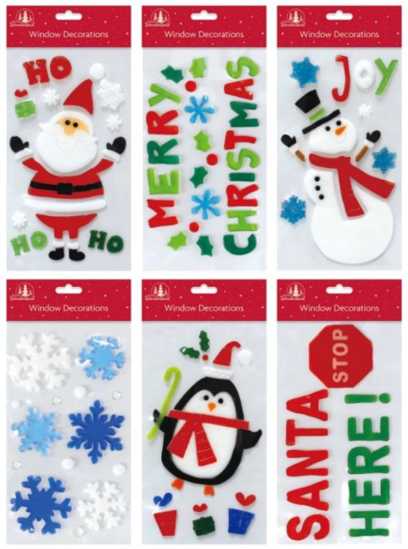 Home Decs XMAS Window Gels