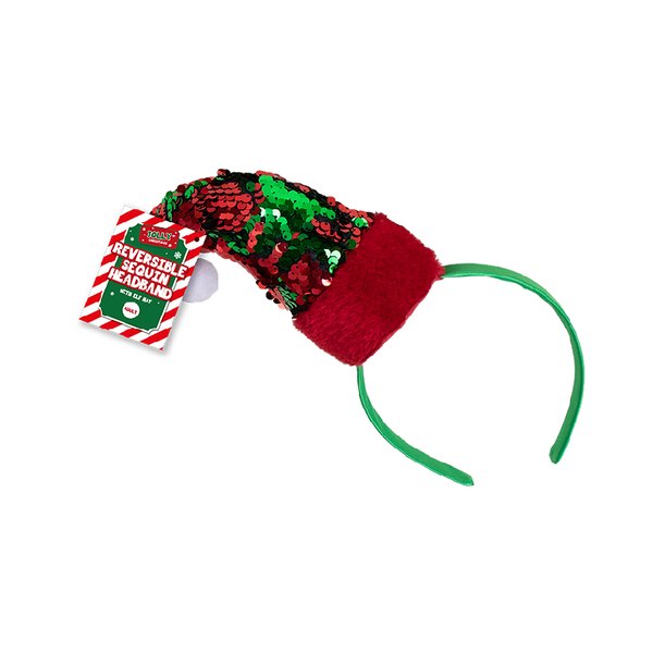 Reversible Sequin Elf Hat Headband