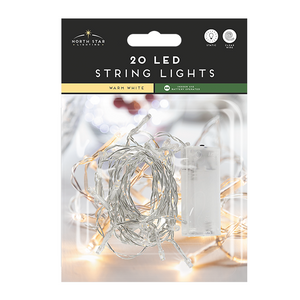 20 Led Battery Operated String Lights - Warm White