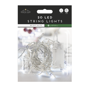 20 Led Battery Operated String Lights - Bright White
