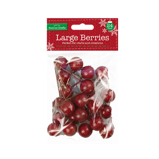 Large Decorative Berries (24 Pack)