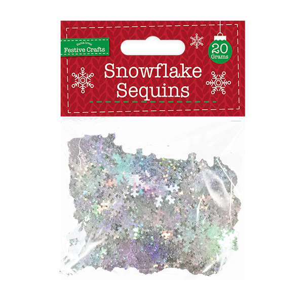 Iridescent Snowflake Sequins (20g)