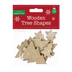 Wooden Tree Shapes (12 Pack)