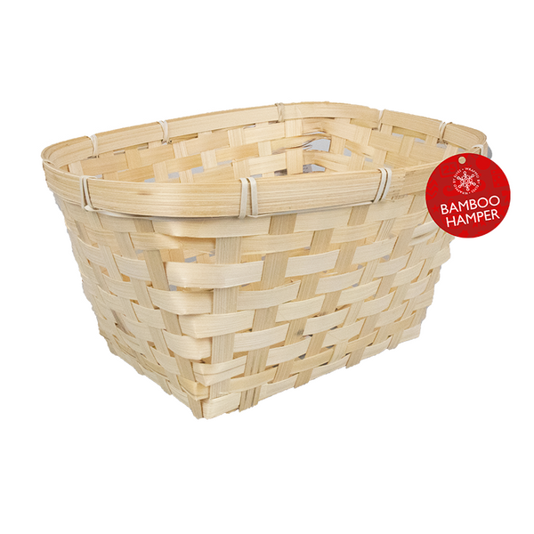 Bamboo Woven Hamper Basket (28cm x 23.5cm x 18.5cm)