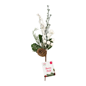 Artificial White Berry Pick (27cm)