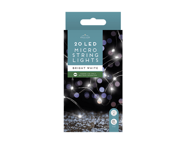 20 LED Battery Operated Micro Lights (1.9M)