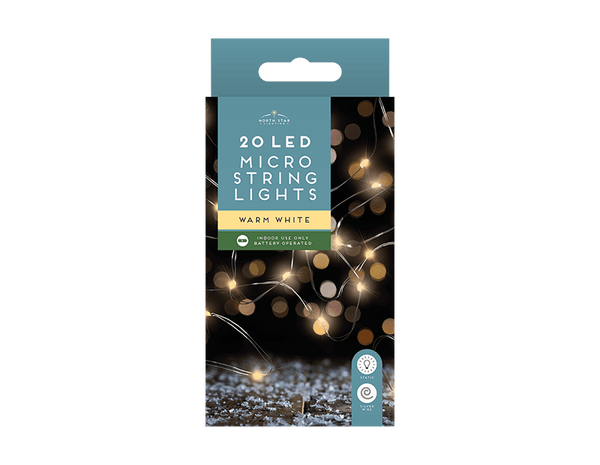 20 LED Battery Operated Micro Lights (1.9M)