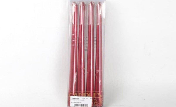 RED TAPER CANDLES - (4 Pack)