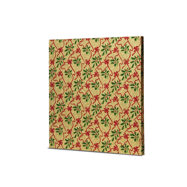 Unwrapped Holly Print Square Drums Assortment (10")