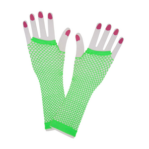 80's Net Gloves (Long) - NEON GREEN