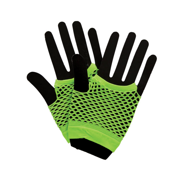 80's Net Gloves (Short) - NEON GREEN
