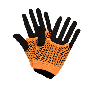 80's Net Gloves (Short) - NEON ORANGE
