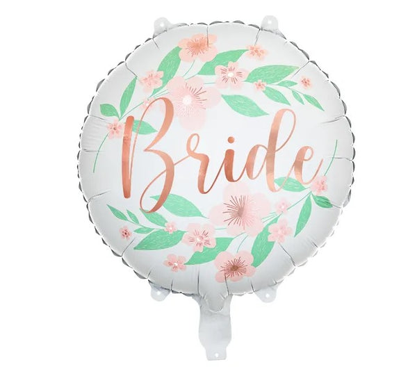 Foil balloon White Flower Bride (45cm)