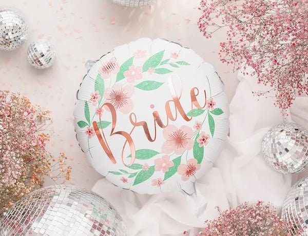 Foil balloon White Flower Bride (45cm)