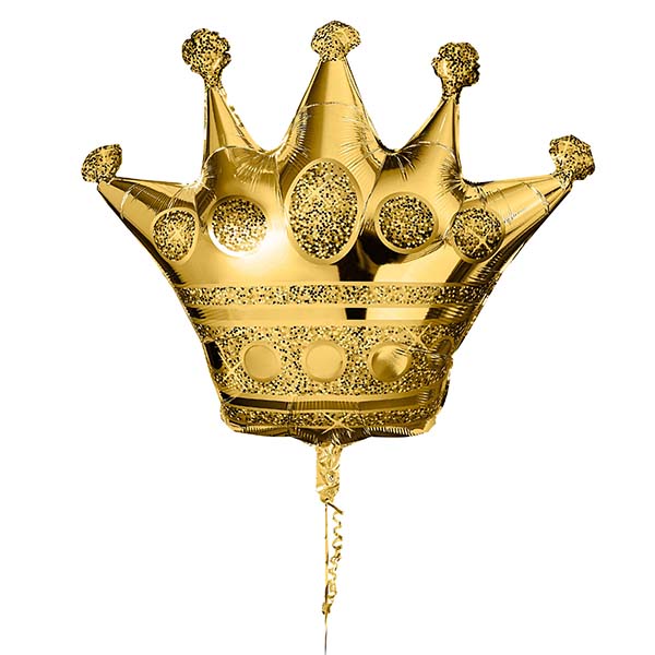 Gold Crown Foil Balloon - (35")