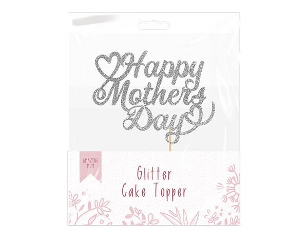 Mother's Day Glitter Cake Topper - (21.5cm)