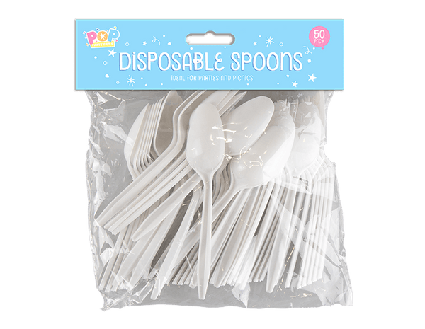 Plastic Spoons - (50 Pack)