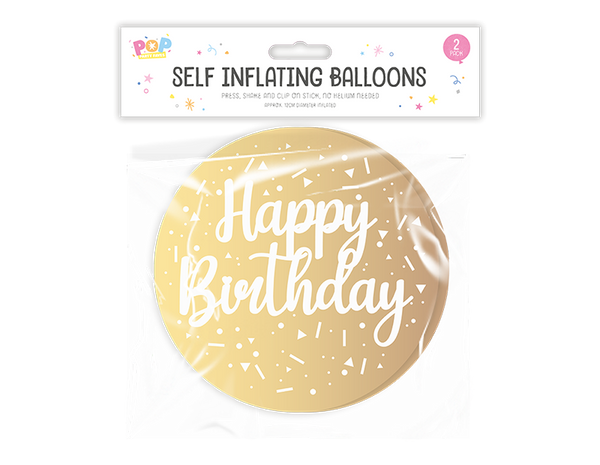 Metallic Self Inflating Balloon (2 Pack)
