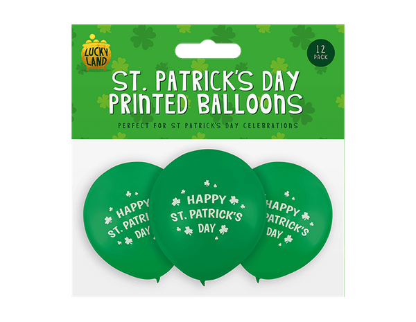 St. Patrick's Day Printed Balloons 9" - (12 Pack)