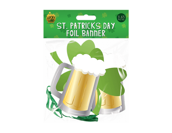 St. Patrick's Day Foil Banner - (3.65m)