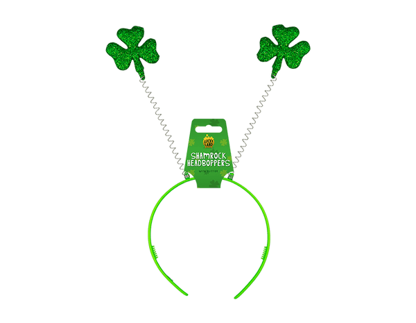 St. Patrick's Day Glitter Shamrock Head Boppers