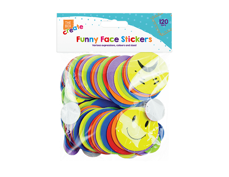 Funny Expressions Foam Stickers - (120 Pack) – Make it Magic