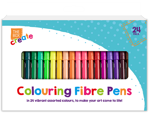 Colouring Fibre Pens- (24 Pack)