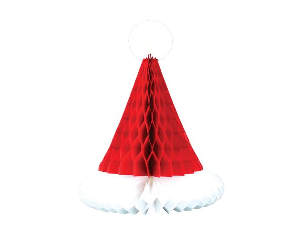 Christmas Honeycomb Santa Hat Decoration