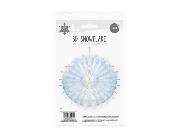 Christmas Paper Snowflakes - (3 Pack)