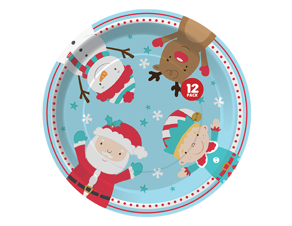 Christmas Paper Plates - (12 Pack)