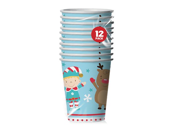 Christmas Paper Cups - (12 Pack)