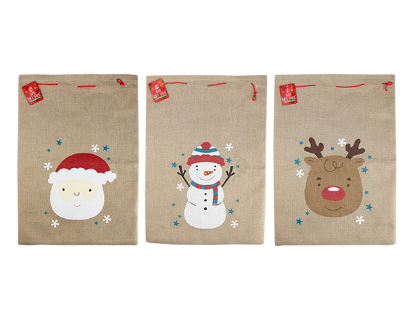 Christmas Jute Gift Sack - (35cm x 50cm)