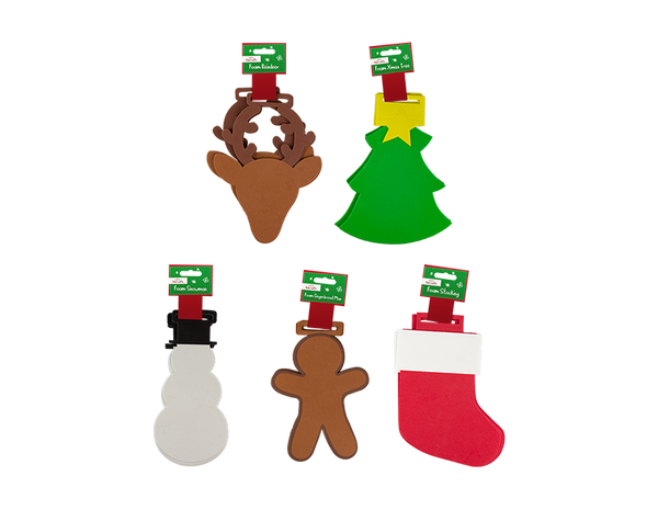 Christmas Foam Shapes in 6 Assorted Designs 22x17cm -  (4 Pack)