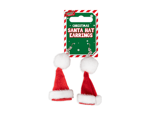 Novelty Santa Hat Earrings